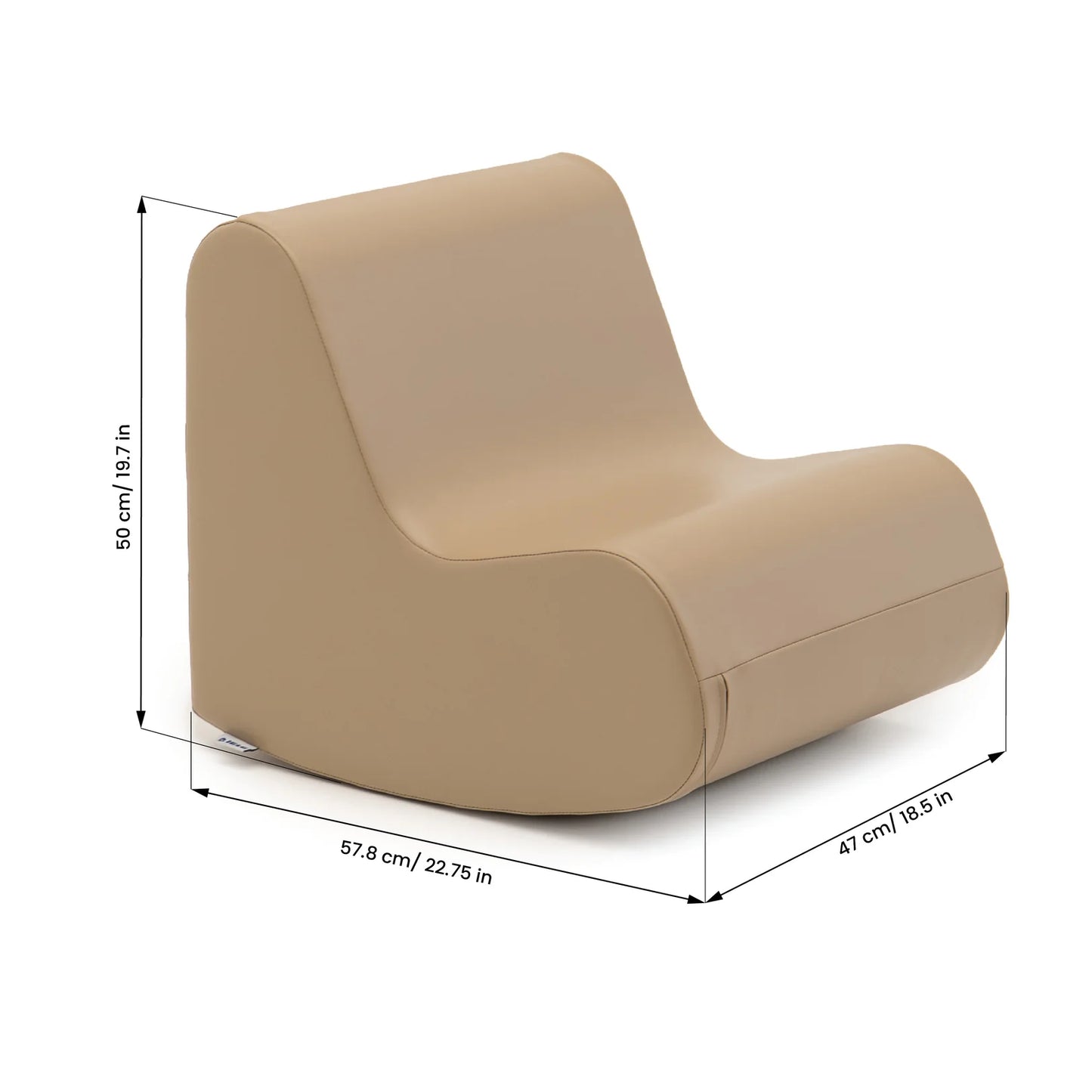 Šūpuļkrēsls Rocking Chair, Building Block Soft Play, IGLU - Beige, bēšs, FT_ROCK_S_08B