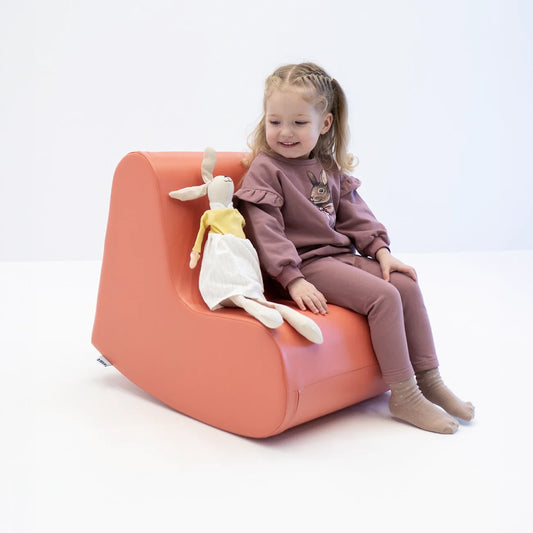 Šūpuļkrēsls Rocking Chair, Building Block Soft Play, IGLU - salmon pink, rozā, FT_ROCK_S_12B