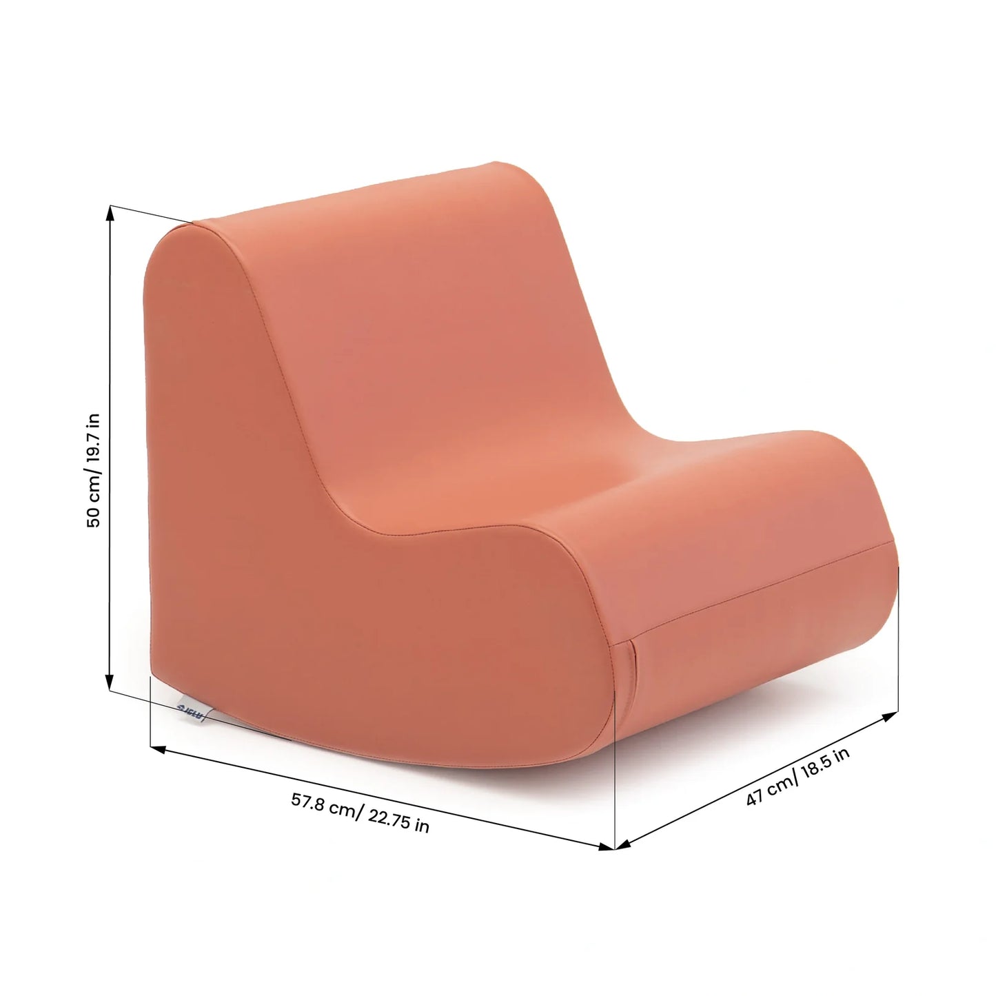 Šūpuļkrēsls Rocking Chair, Building Block Soft Play, IGLU - salmon pink, rozā, FT_ROCK_S_12B