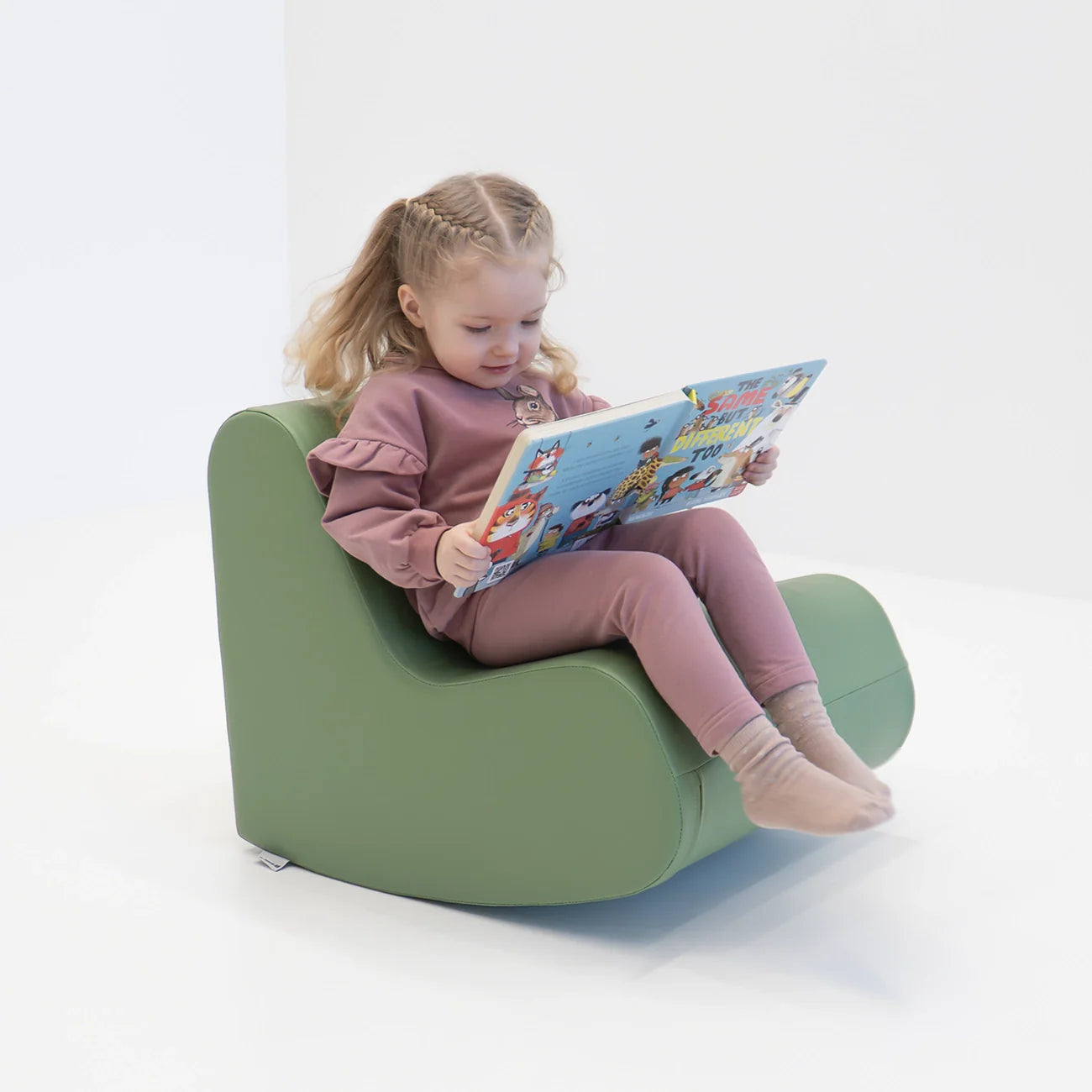 Šūpuļkrēsls Rocking Chair, Building Block Soft Play, IGLU - green, zaļš, FT_ROCK_S_23B