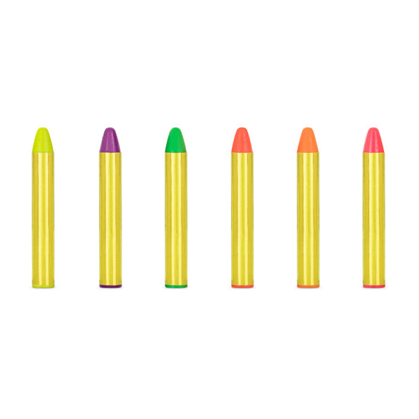 Sejas apgleznošanas krītiņi, neona, Face Paint Crayons, 6gab