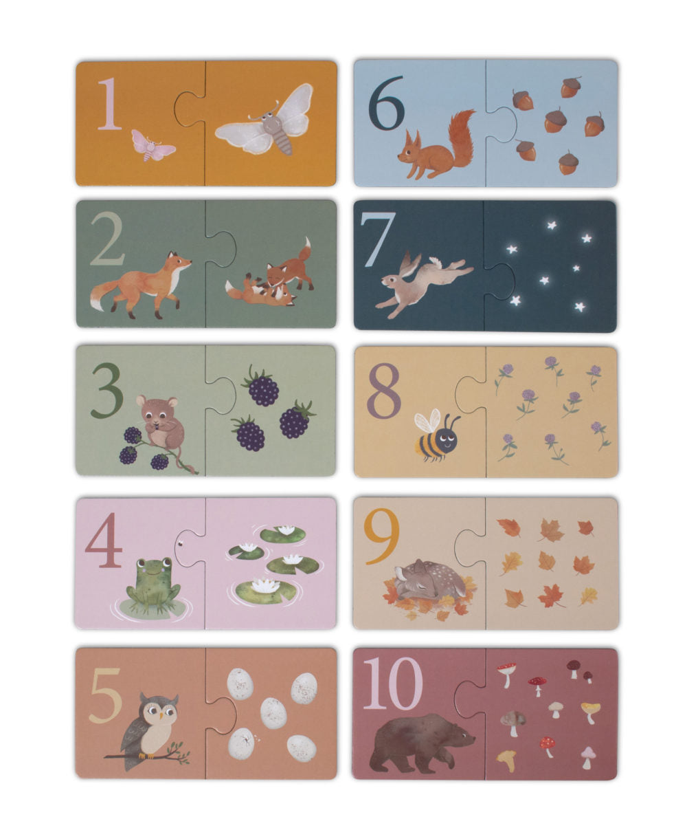 Puzle skaitīšanai, Counting Puzzle, Nordic Animals, Filibabba, FI-02174