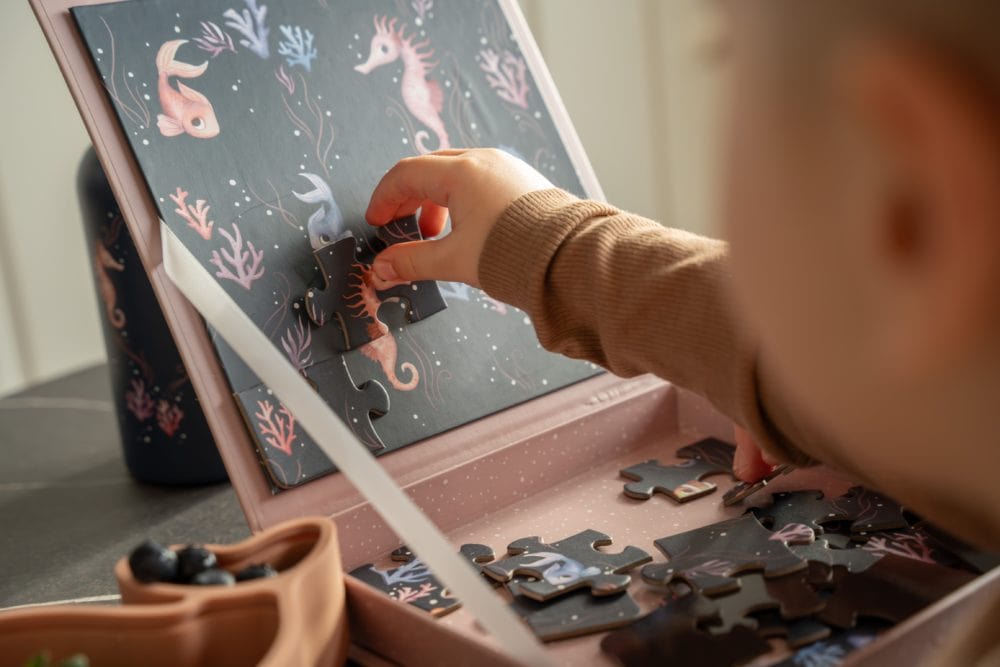 Magnētiskā puzle Jūraszirdziņi, Magnetic Game Seahorse Puzzle, Filibabba, FI-03042