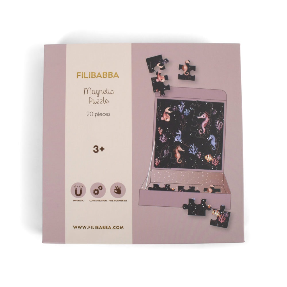 Magnētiskā puzle Jūraszirdziņi, Magnetic Game Seahorse Puzzle, Filibabba, FI-03042