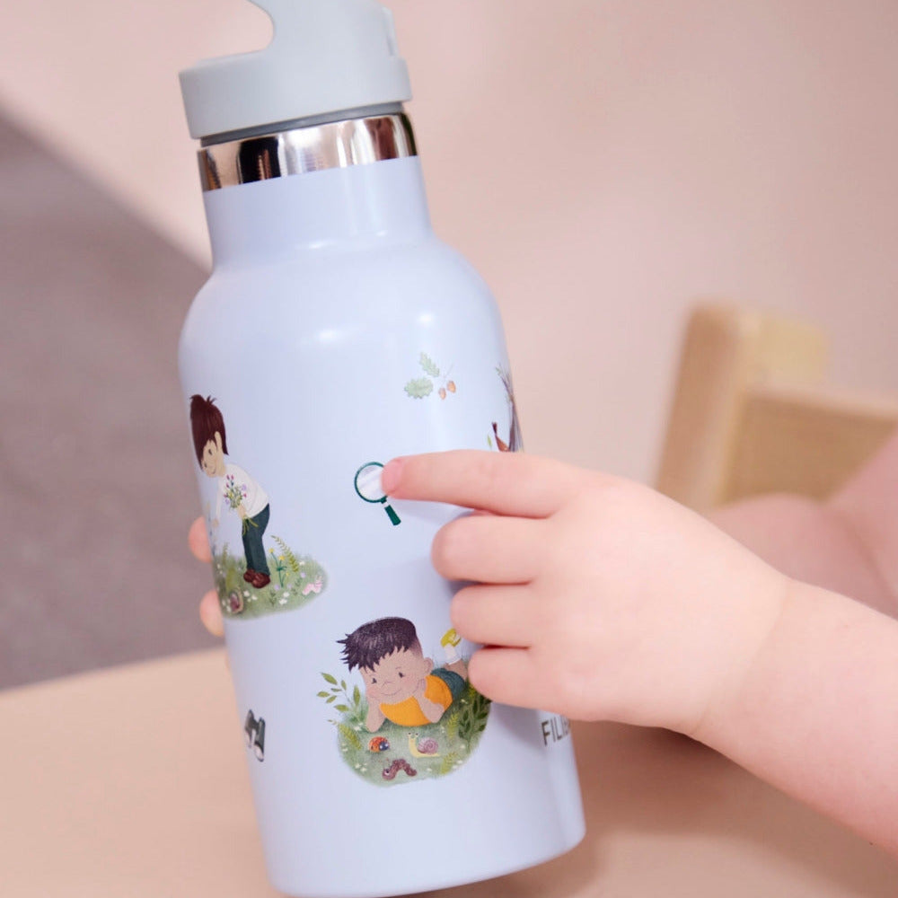 Bērnu ūdens termo pudele Tiny Explorers, Thermo Water bottle, 350ml, Filibabba