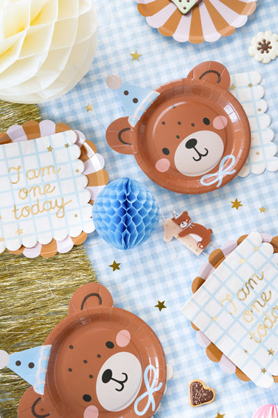 Pirmās dzimšanas dienas svecīte ar lācīti un ciparu 1, Birthday Candle Teddy Bear, SCS-25-1 