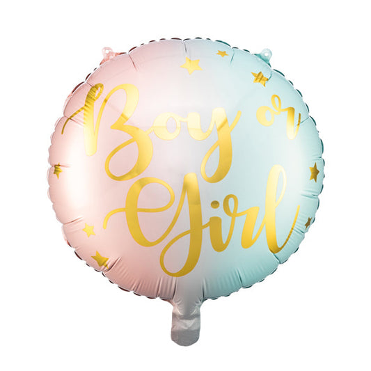 Folija balons Boy or Girl - pildīts ar hēliju, 35cm
