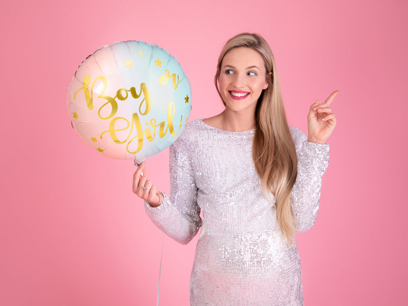Folija balons Boy or Girl - pildīts ar hēliju, 35cm
