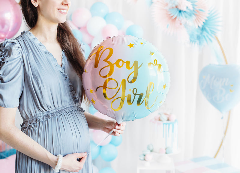 Folija balons Boy or Girl - pildīts ar hēliju, 35cm