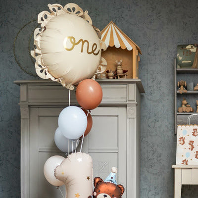 Large foil balloon One - fillable with air or helium, 51.5cm