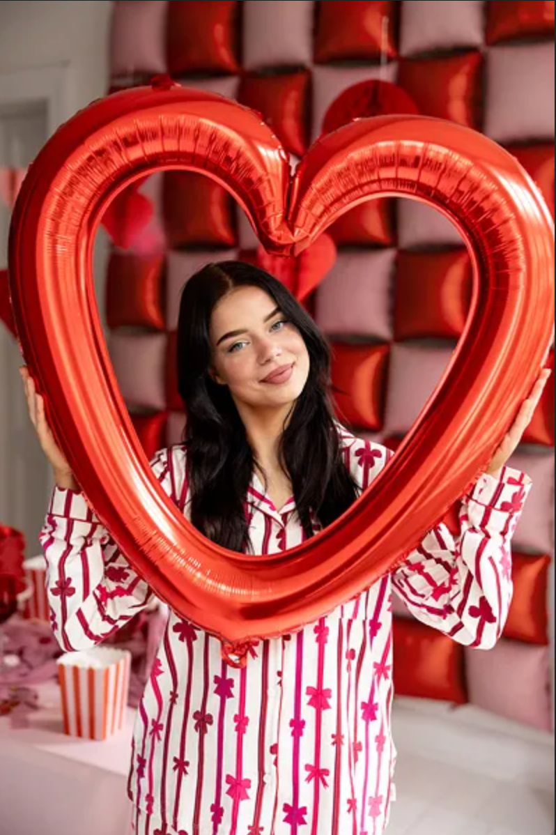 Sirds formas folija balons, rāmis 86x83.5 cm, FB207P-007