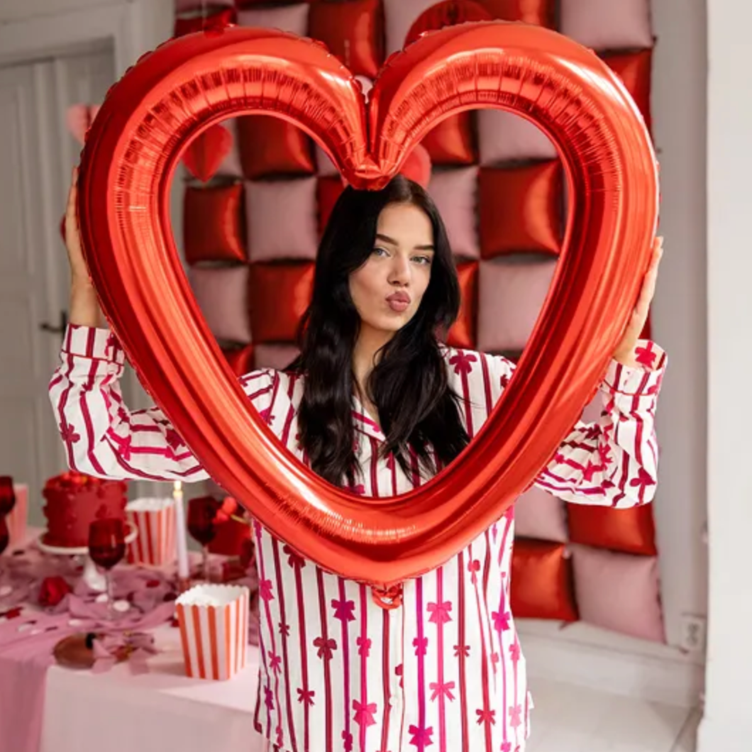 Sirds formas folija balons, rāmis 86x83.5 cm, FB207P-007