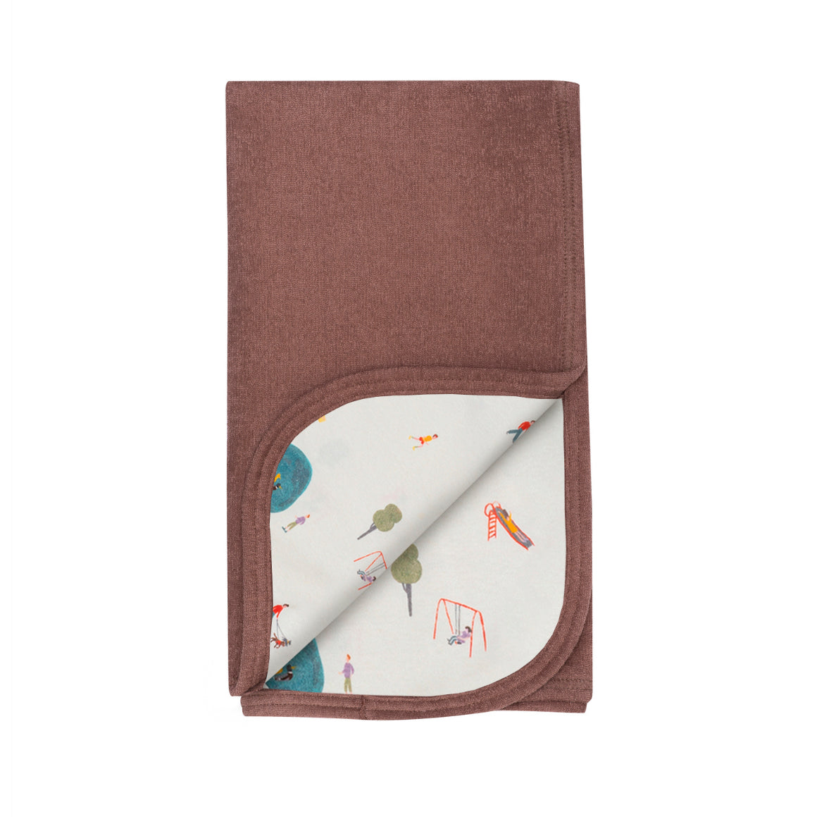 Terry baby blanket, Tiramisu, brown, 75x85cm, Wooly Organic