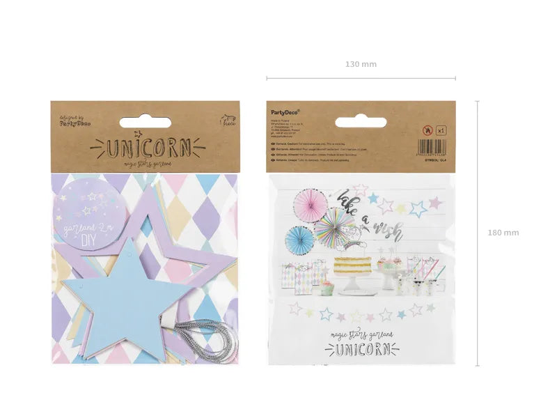 Svētku virtene, Garland Unicorn, 1.4m, Party Deco, GL4