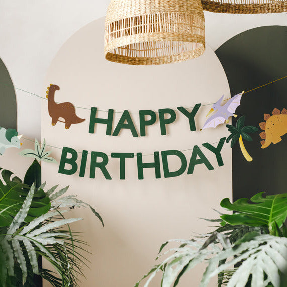 Dzimšanas dienas virtene - Happy Birthday Banner Dino, 3m, GRL106