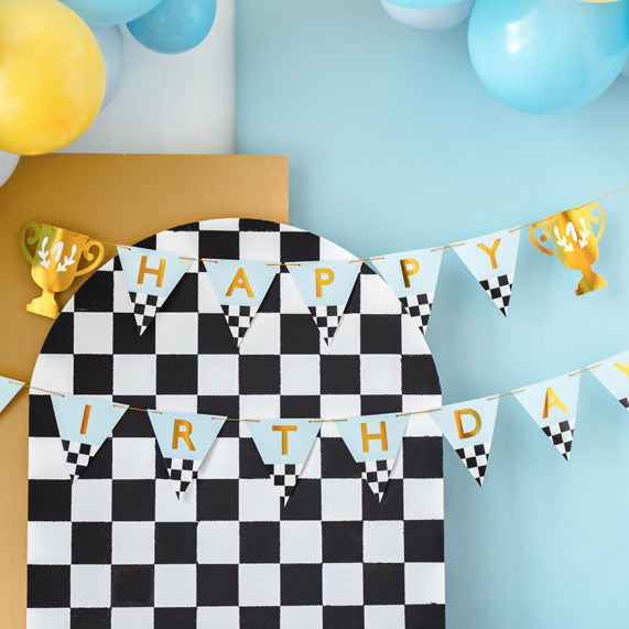 Dzimšanas dienas virtene - Happy Birthday Banner Trophy Cup, 2.5m, GRL109