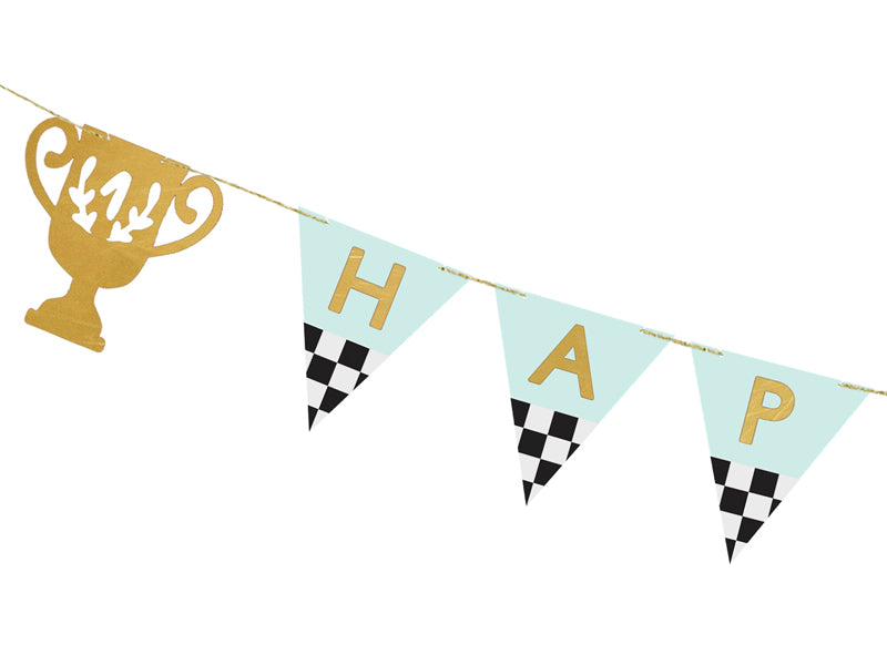 Dzimšanas dienas virtene - Happy Birthday Banner Trophy Cup, 2.5m, GRL109