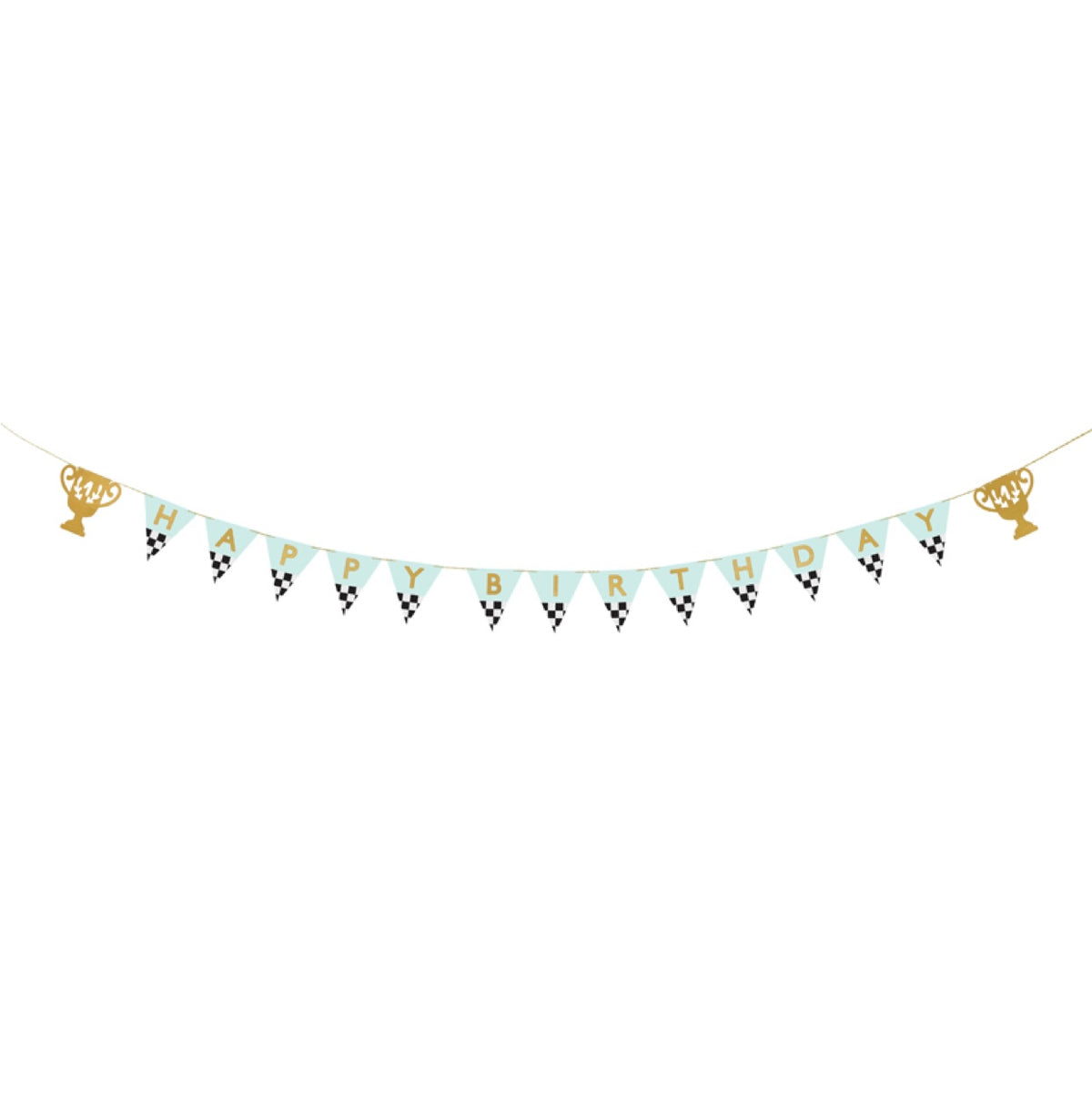 Dzimšanas dienas virtene - Happy Birthday Banner Trophy Cup, 2.5m, GRL109