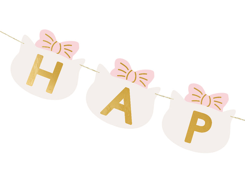 Dzimšanas dienas virtene - Happy Birthday Banner Cats, 280cm, GRL113