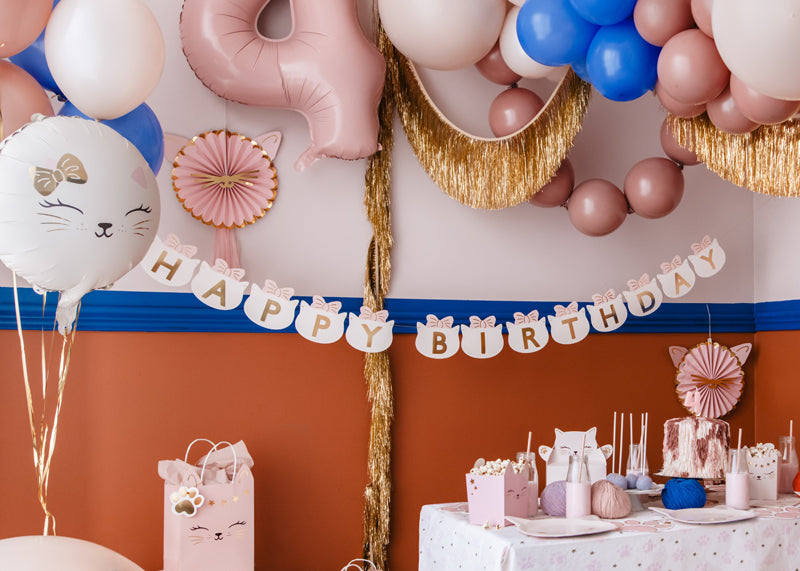 Dzimšanas dienas virtene - Happy Birthday Banner Cats, 280cm, GRL113