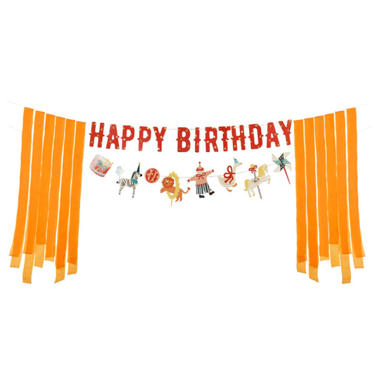 Dzimšanas dienas virtene - Happy Birthday Banner Circus, 275cm
Artikuls: GRL122