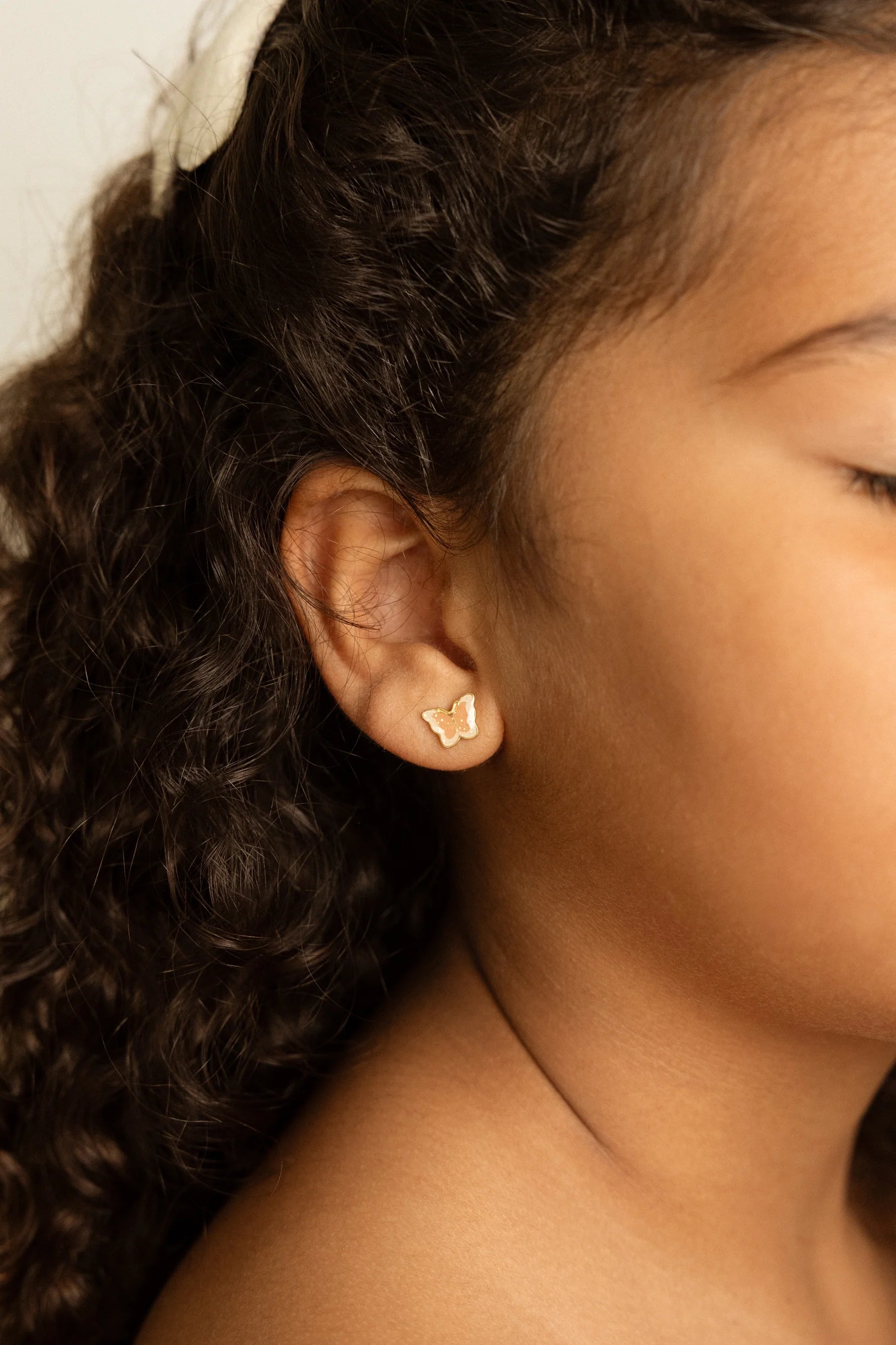 Bērnu auskari Taureņi, Glitter Butterfly Studs Earings, Mrs.Ertha, ER1424