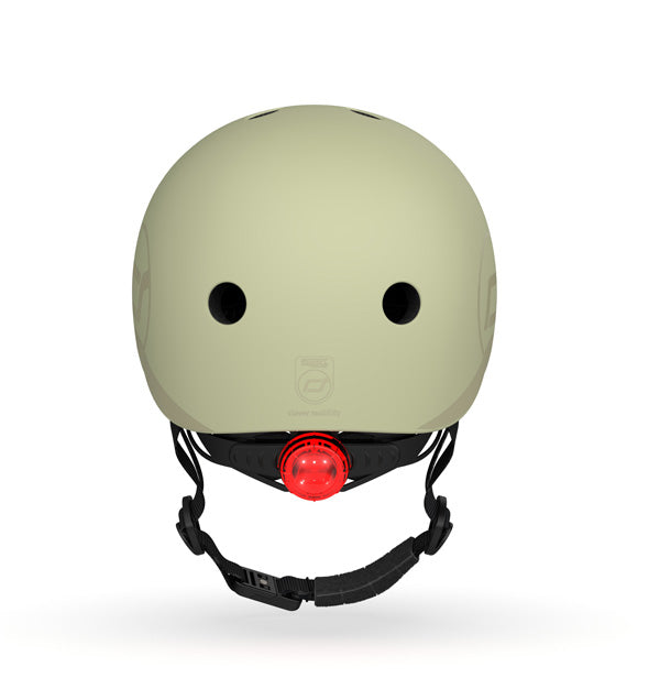Bērnu ķivere olīvzaļa, Helmet Olive, Scoot and Ride, S-M