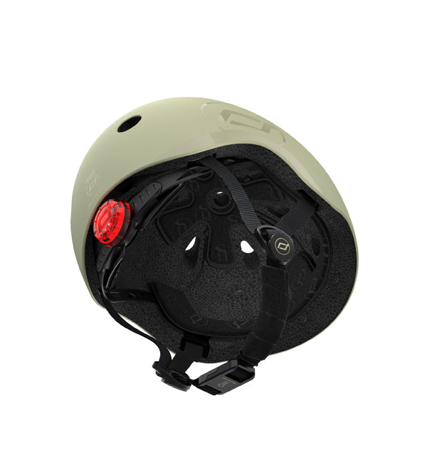 Bērnu ķivere olīvzaļa, Helmet Olive, Scoot and Ride, S-M