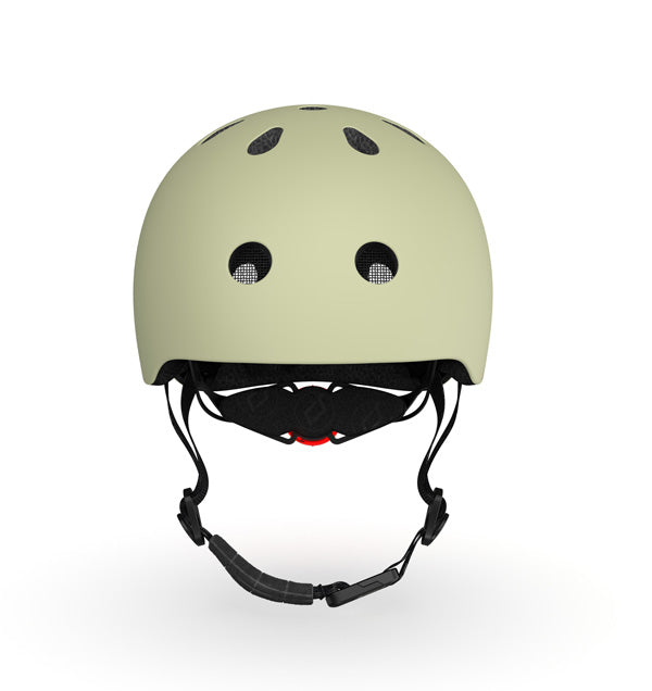 Bērnu ķivere olīvzaļa, Helmet Olive, Scoot and Ride, S-M