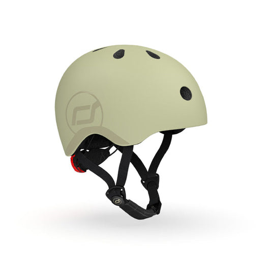 Bērnu ķivere olīvzaļa, Helmet Olive, Scoot and Ride, S-M