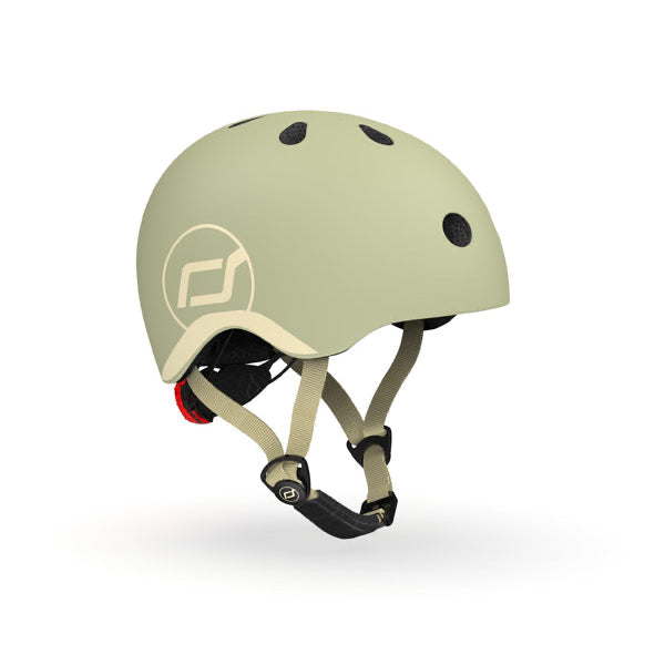 Bērnu ķivere olīvzaļa, Helmet Olive, Scoot and Ride, S-M
