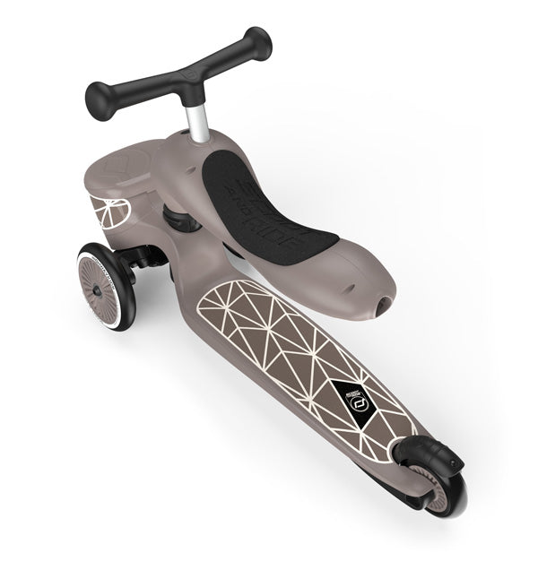 Transformējams skrejritenis Highway Kick 1 Lifestyle, Brown lines, Scoot and Ride