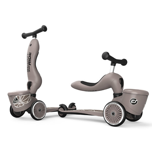 Transformējams skrejritenis Highway Kick 1 Lifestyle, Brown lines, Scoot and Ride