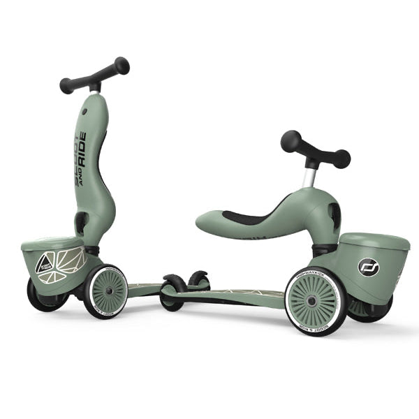 Transformējams skrejritenis Highway Kick 1 Lifestyle, Green lines, Scoot and Ride