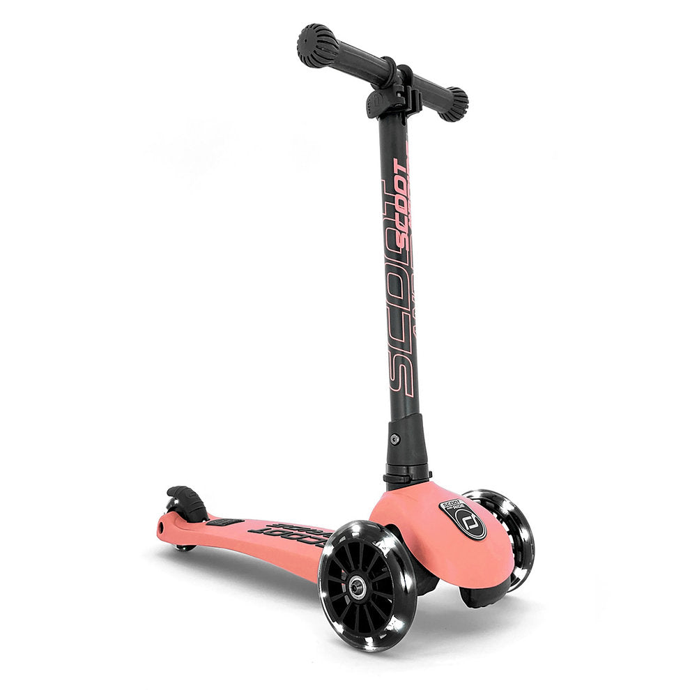 Bērnu skrejritenis oranžs, Highwaykick 3 LED, Peach, Scoot and Ride