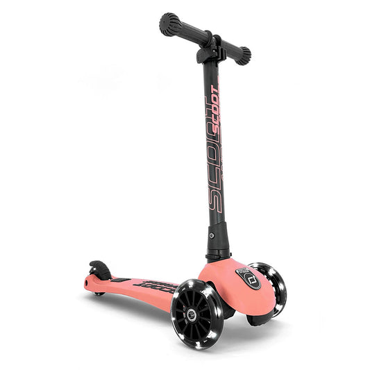 Bērnu skrejritenis oranžs, Highwaykick 3 LED, Peach, Scoot and Ride