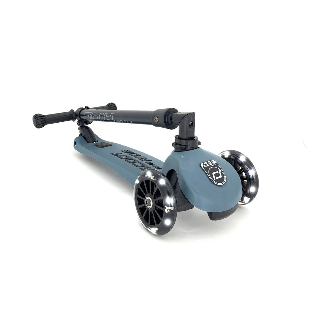 Bērnu skrejritenis zils, Highwaykick 3 LED, Steel, Scoot and Ride