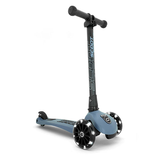 Bērnu skrejritenis zils, Highwaykick 3 LED, Steel, Scoot and Ride