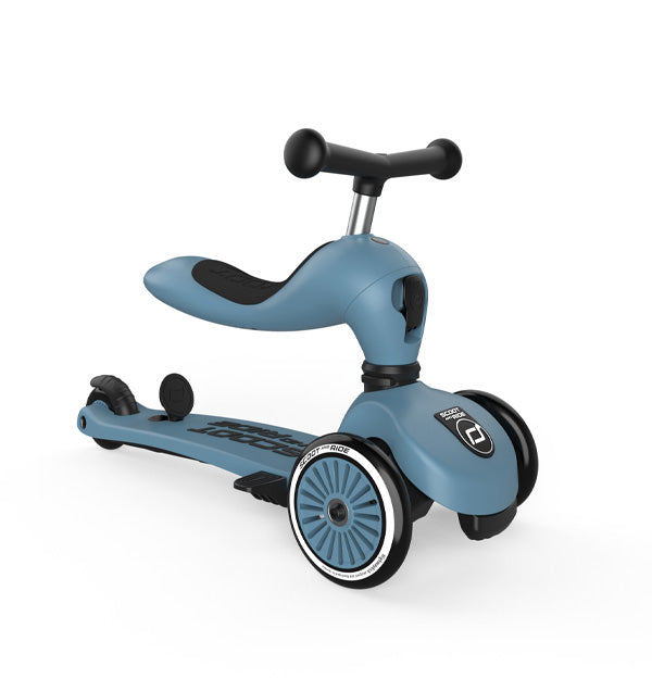 Transformējams skrejritenis Highway Kick 1, Push and Go, Steel, Scoot and Ride