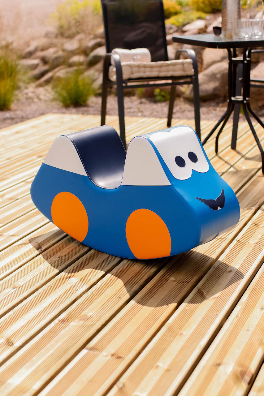 Šūpuļzirdziņš Auto, Soft Play Rocker Car, zils, IGLU, R_CAR_1