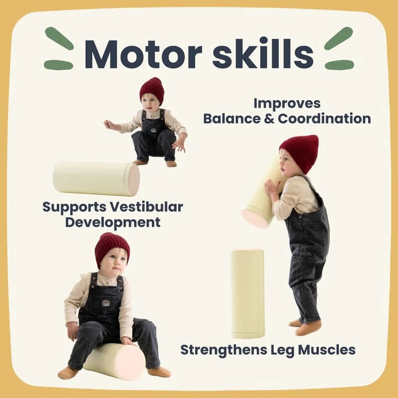 Cilindro volelis, Soft Play Cylinder, IGLU - Yellow/Green, geltona ir žalia