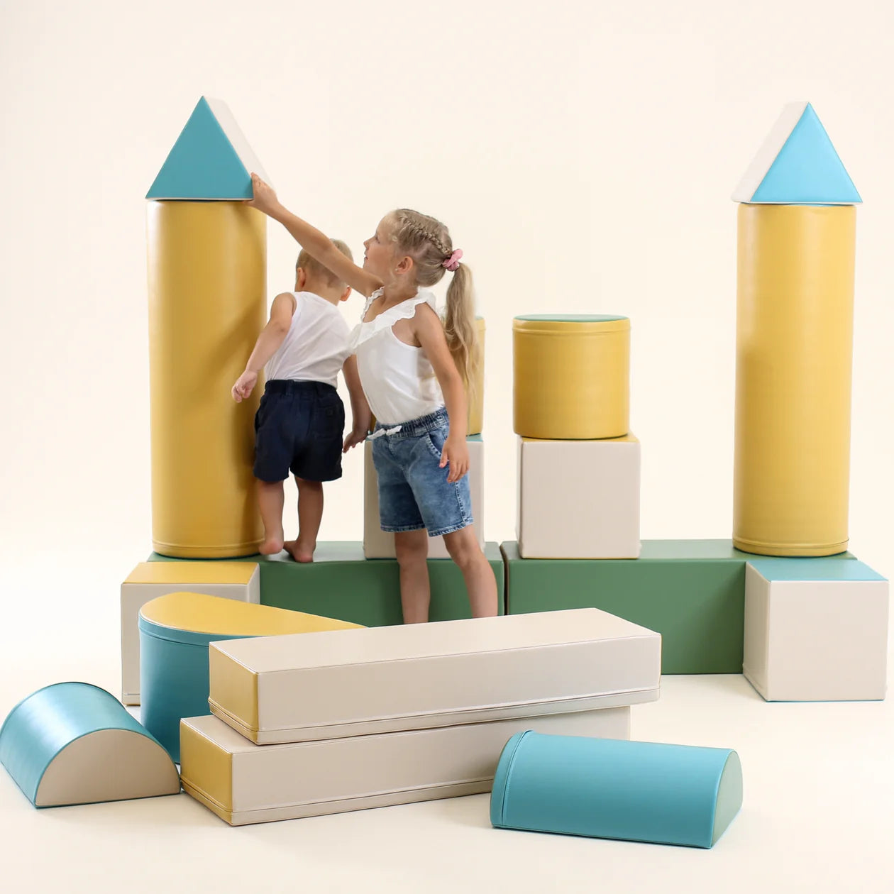 Mīkstie kluči Fortress Soft Play, IGLU - Pastel turquoise , tirkīza