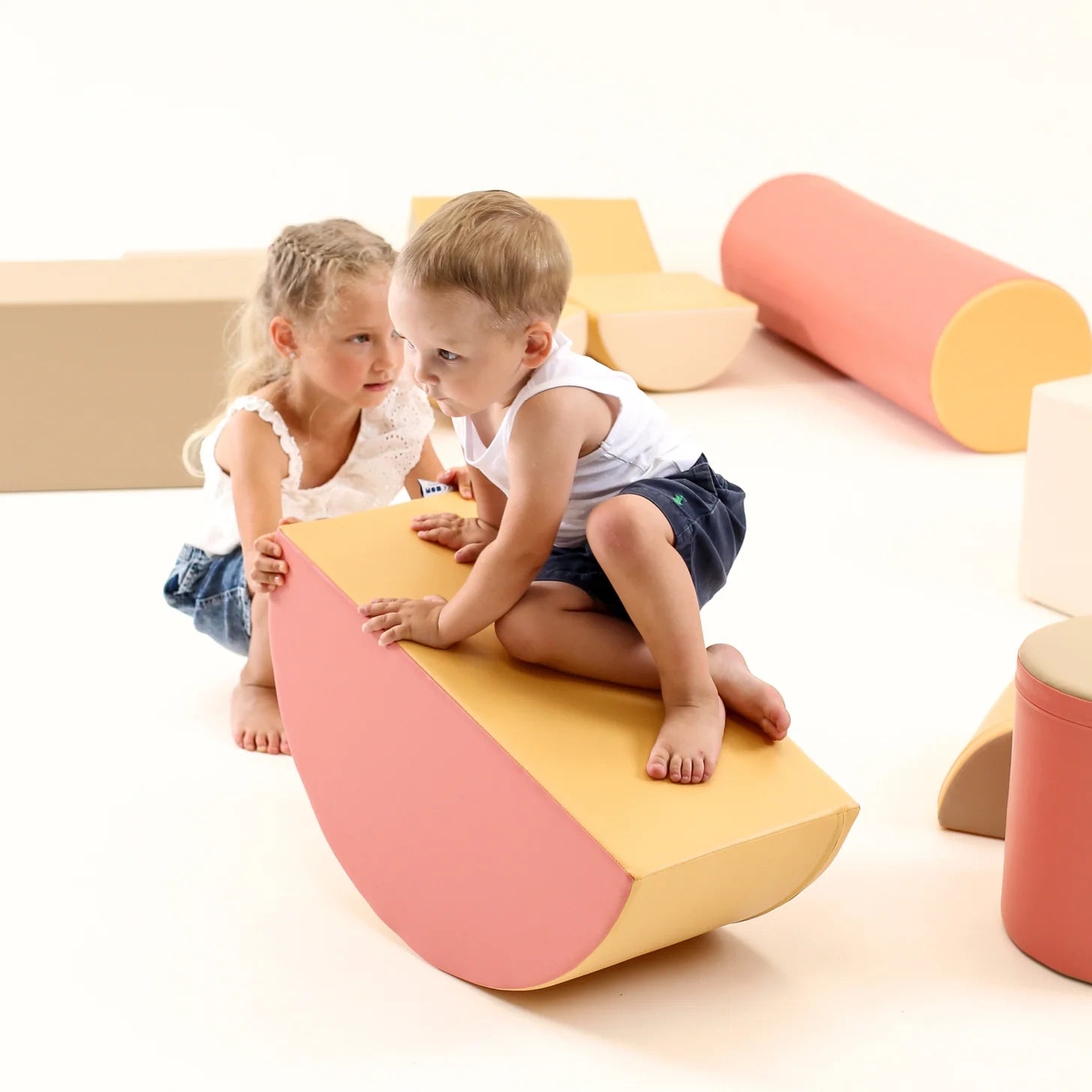 Mīkstie kluči Fortress Soft Play, IGLU - Pastel Pink , pasteļu rozā