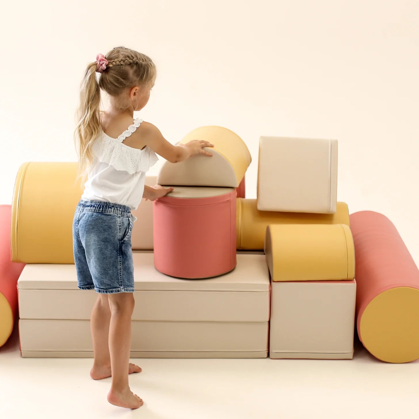 Mīkstie kluči Fortress Soft Play, IGLU - Pastel Pink , pasteļu rozā