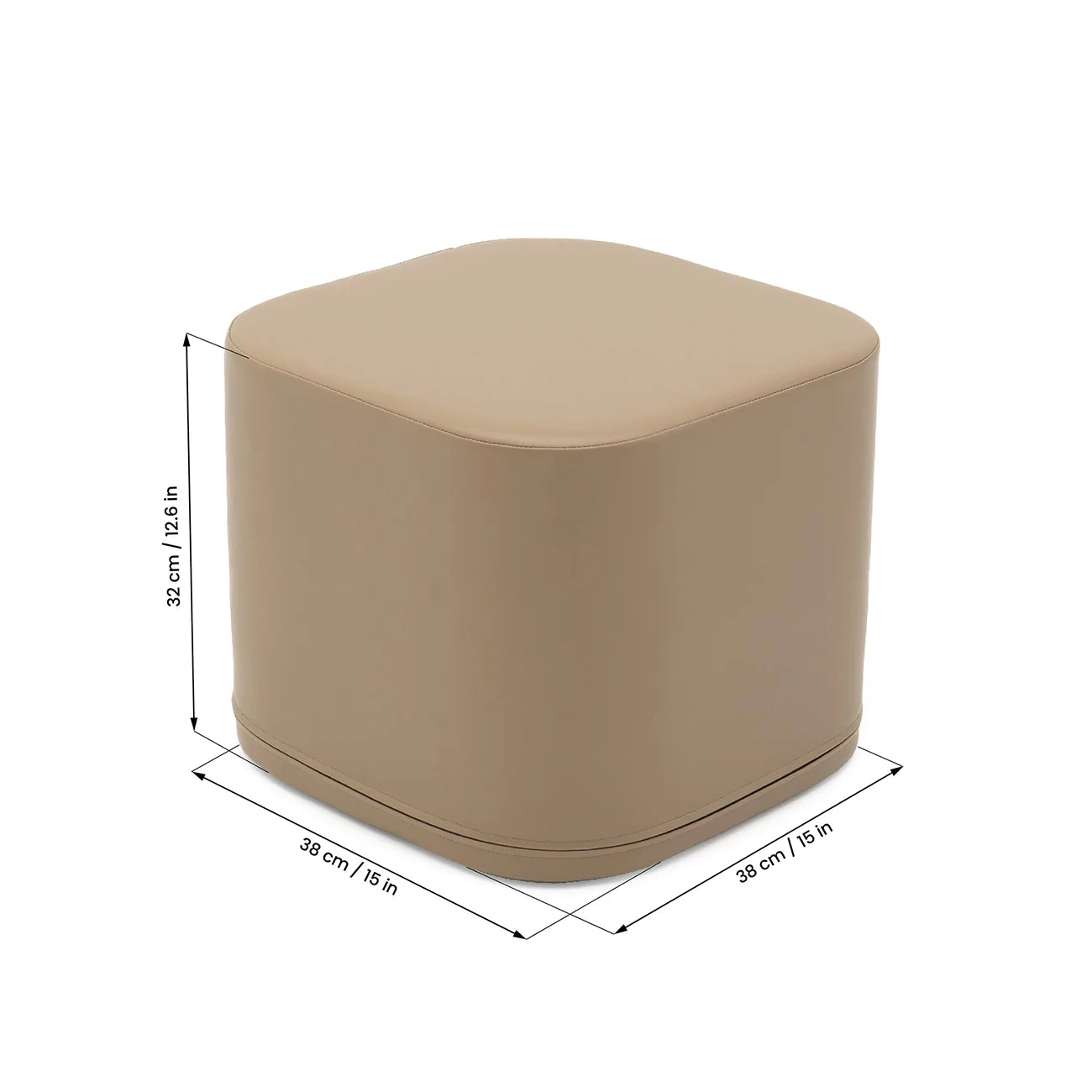 Kuba pufs Cube Poufe S, Building Block Soft Play, IGLU - Beige, bēšs, FT_CUBE_S