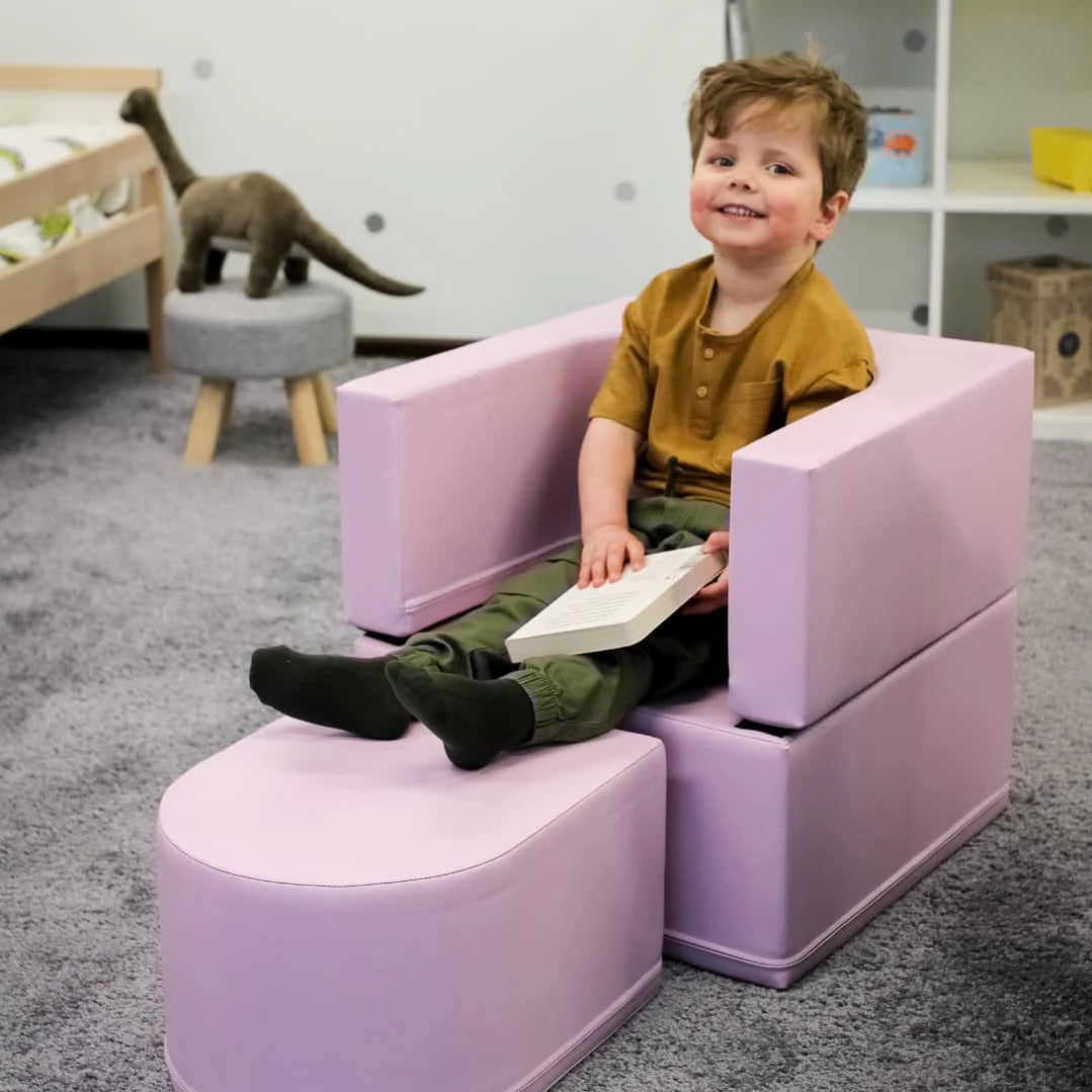 Atpūtas krēsls Snoozy, Soft Play Sofa Chair, IGLU - rozā, SET_Playchair_03