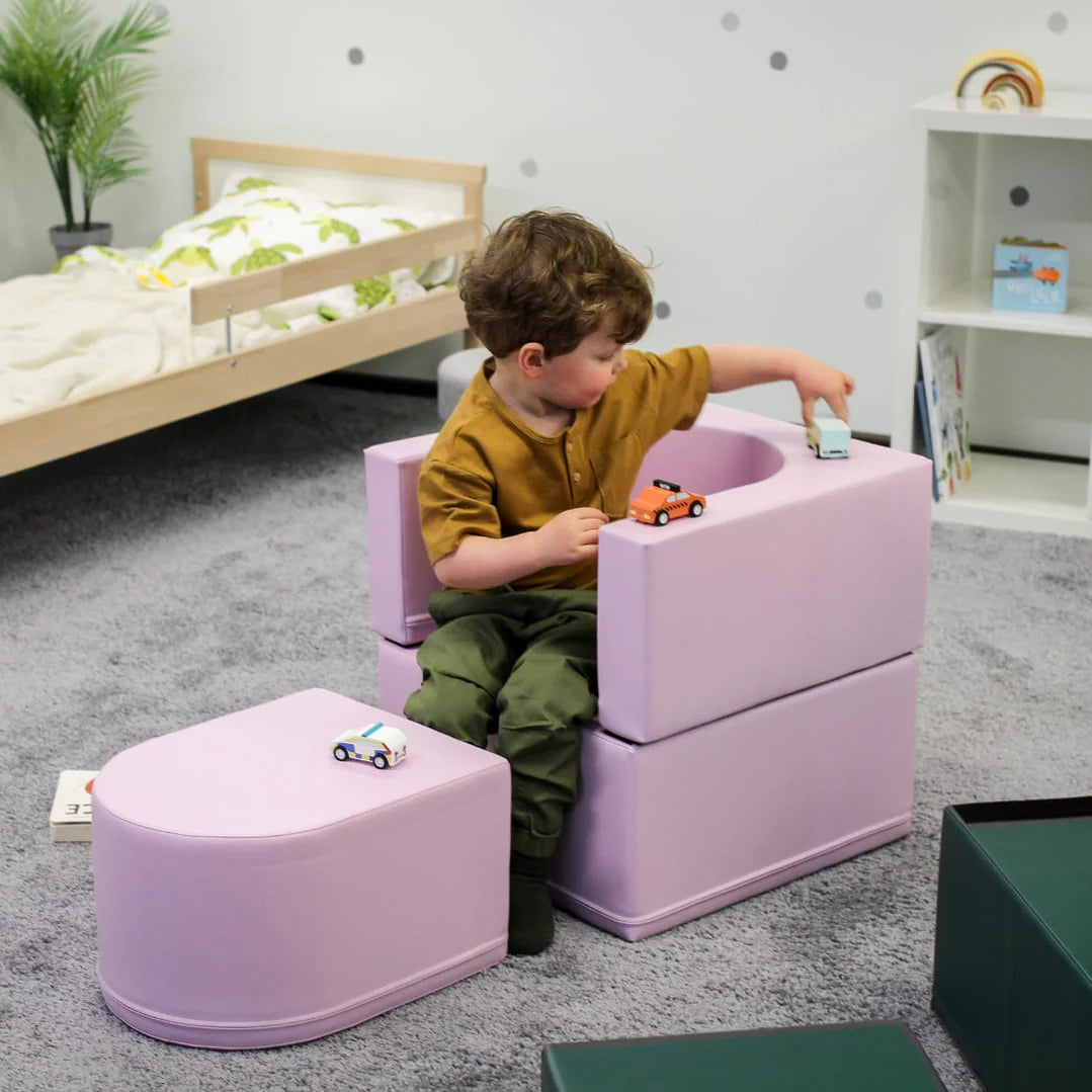 Atpūtas krēsls Snoozy, Soft Play Sofa Chair, IGLU - rozā, SET_Playchair_03