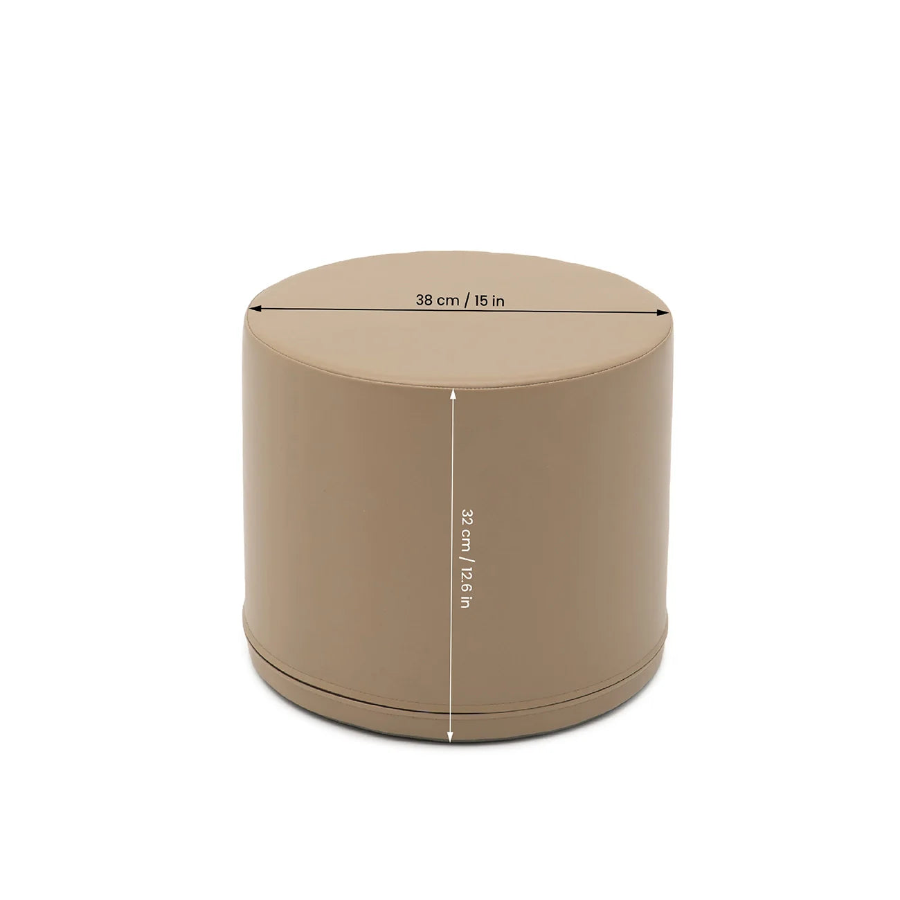 Cilindra pufs Cylinder Poufe S, Building Block Soft Play, IGLU - Beige, bēšs, FT_CYL_S_08A