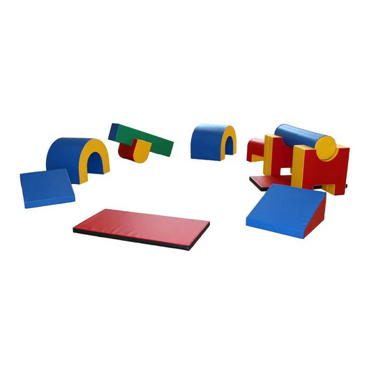 Šķērsļu trase - Mīkstie kluči Fun Run Soft Play Set, IGLU - krāsains - inventārs bērnu dārza vai skolas sporta nodarbībās