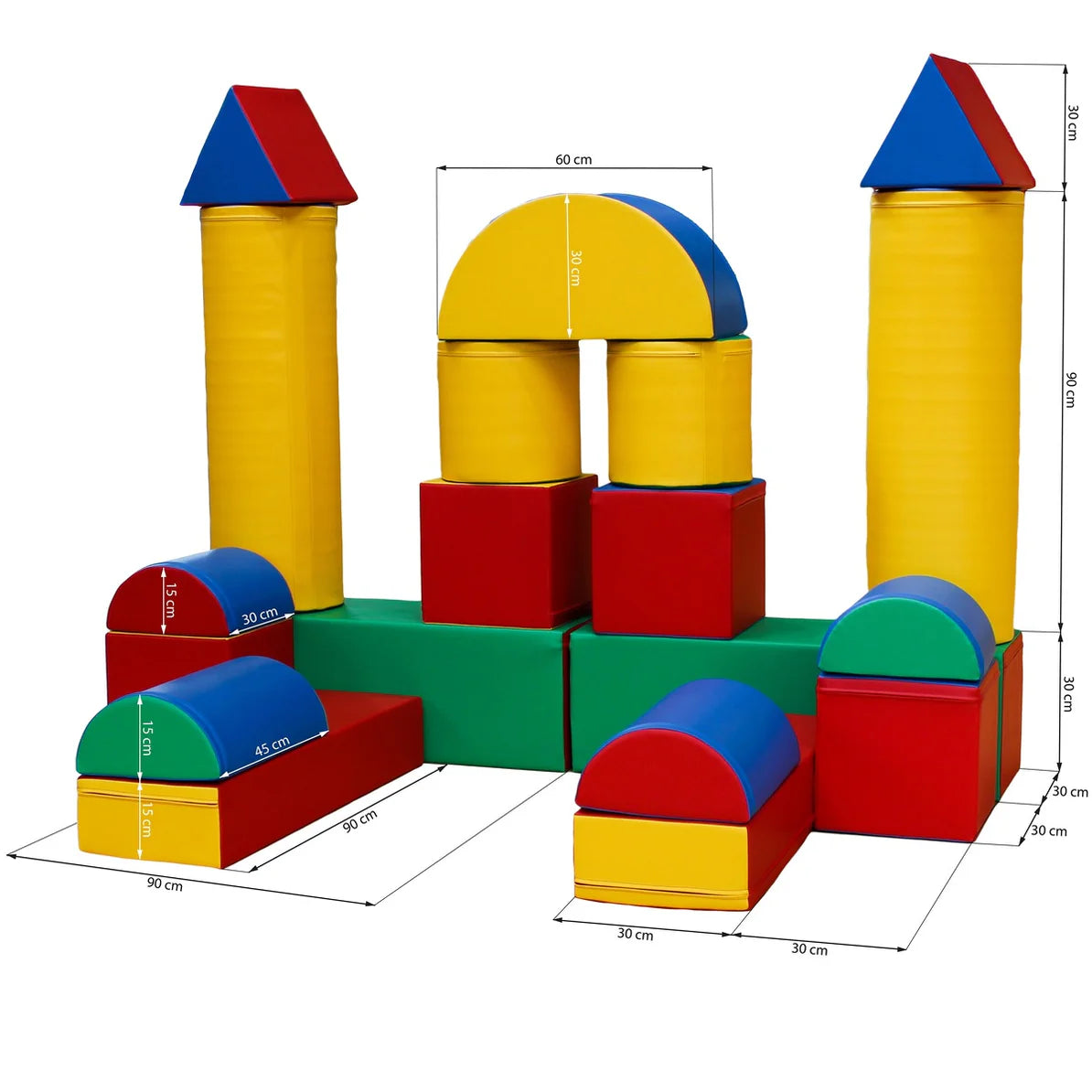 Mīkstie kluči Fortress Soft Play, IGLU - Multi Color, daudzkrāsains